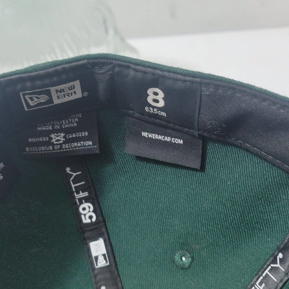 Oakland Athletics A's New Era Authentic On-Field 59FIFTY Fitted Hat Size 8 - Picture 12 of 13